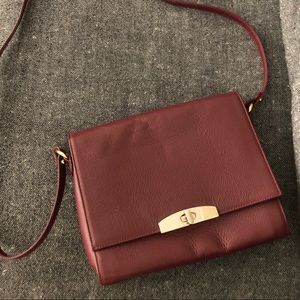 Cuyana Burgandy Crossbody/Shoulder Bag
